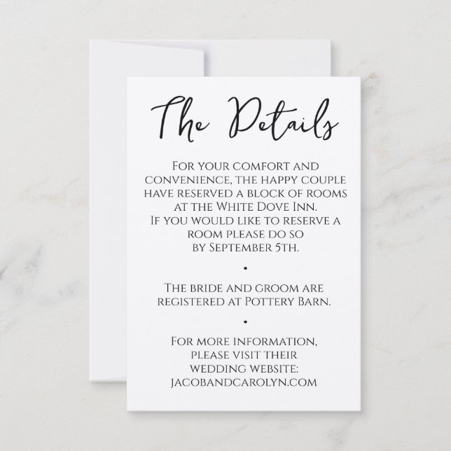 Invitación Detalles Rústicos Boho Simples y Limpios Escritos  (Anverso)