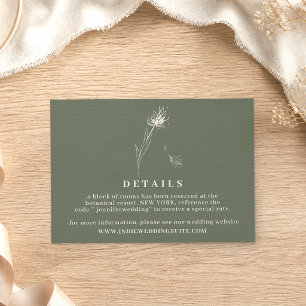 Invitación Detalles Simples de Salvia de Diente de León