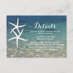 Invitación Detalles tropicales de la boda de las estrellas de