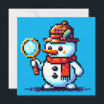 Invitación Detective Snowman: Misterio de invierno de 8 bits<br><div class="desc">Desenreda los secretos de la temporada navideña con este exclusivo diseño de detectives de muñecos de nieve de 8 bits. ¡Una mezcla perfecta de misterio y espíritu festivo!</div>