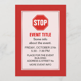 INVITACIÓN DETENER RÓTULO