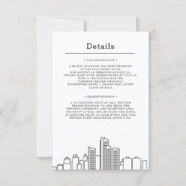 Invitación Detroit Boda | Detalles del Invitado