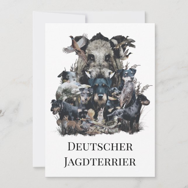 Invitación Deutscher Jagdterrier (Anverso)
