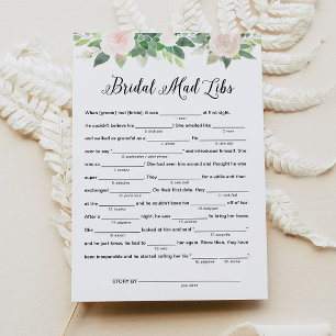 Invitación DEVON Bridal Shower Libs, llena el juego de las Bl