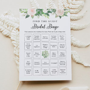 Invitación DEVON Floral Encuentra el juego de bingo nupcial i