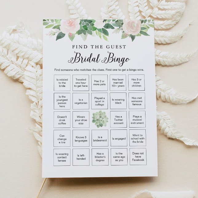 Invitación DEVON Floral Encuentra el juego de bingo nupcial i (Subido por el creador)