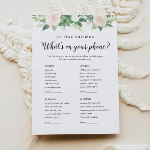 Invitación DEVON Greenery ¿Qué hay en tu ducha nupcial telefó