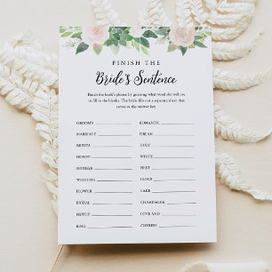 Invitación DEVON termina el juego de la novia con la frase