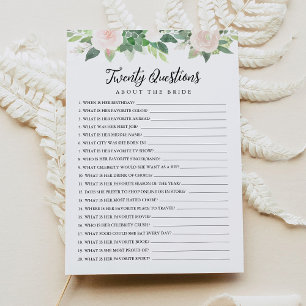 Invitación DEVON Veinte preguntas sobre el juego de novias