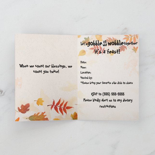 Invitación Devorar hasta que nos tambaleemos (Interior)