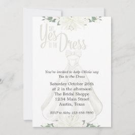 Invitación Di Sí A La Novia De Vestir