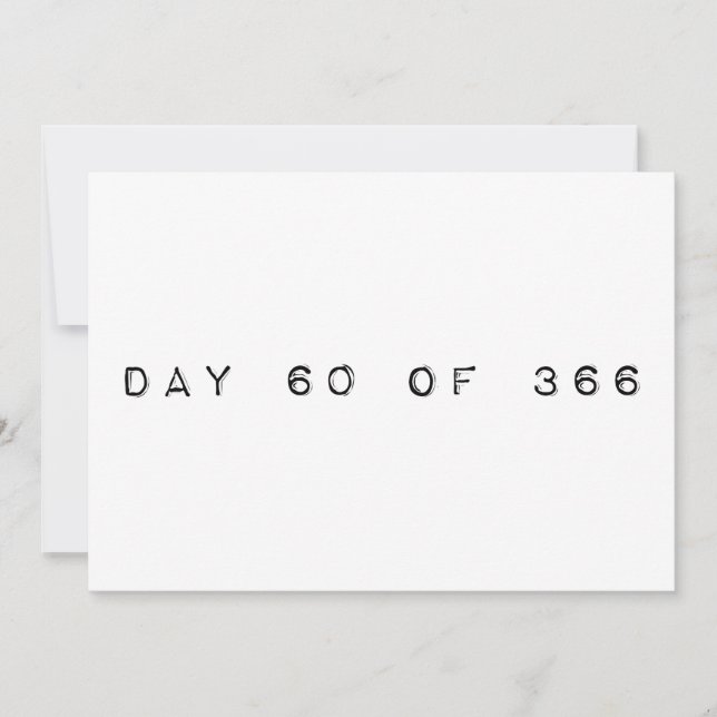 Invitación día 60 de 366 LEAP DAY (Anverso)
