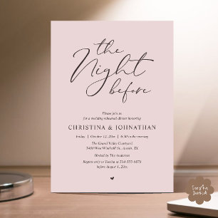Invitación “Día Antes” Dinner en honor de Dusty Rose