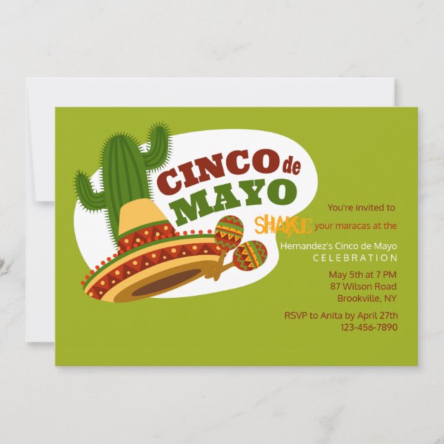 Invitación Día Cinco de Mayo (Anverso)