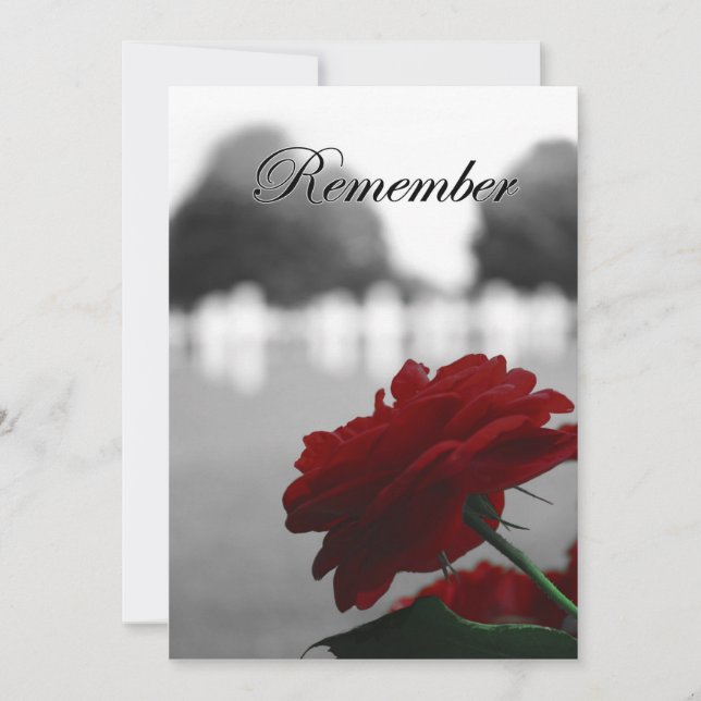 Invitación Día conmemorativo de la Rosa Roja (Anverso)