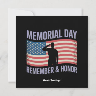 Invitación Día conmemorativo Recuerde y honre la bandera patr