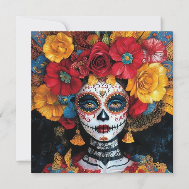 Invitación Día cultural festivo de los muertos (Anverso)
