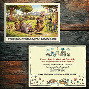 Invitación Día de abuelos y nietos en el parque infantil