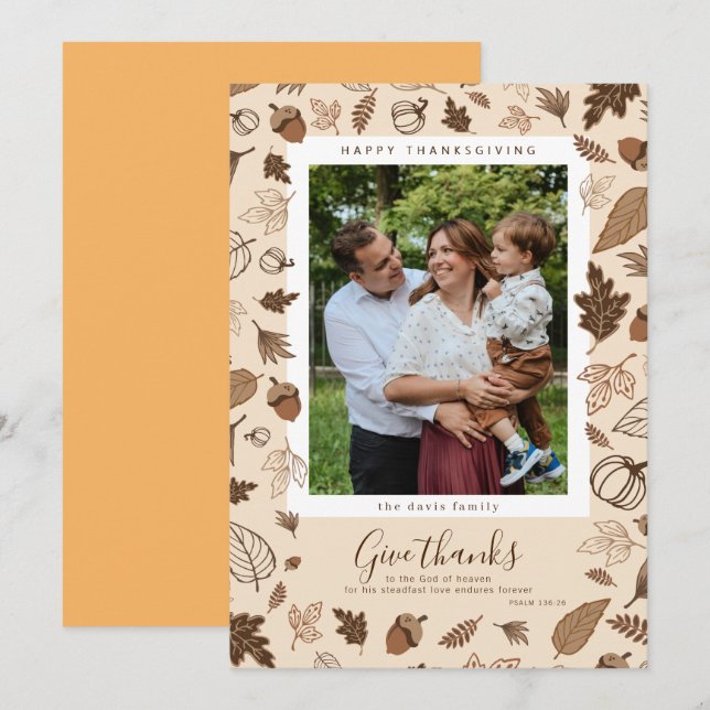 Invitación Día de Acción de Gracias (Anverso / Reverso)