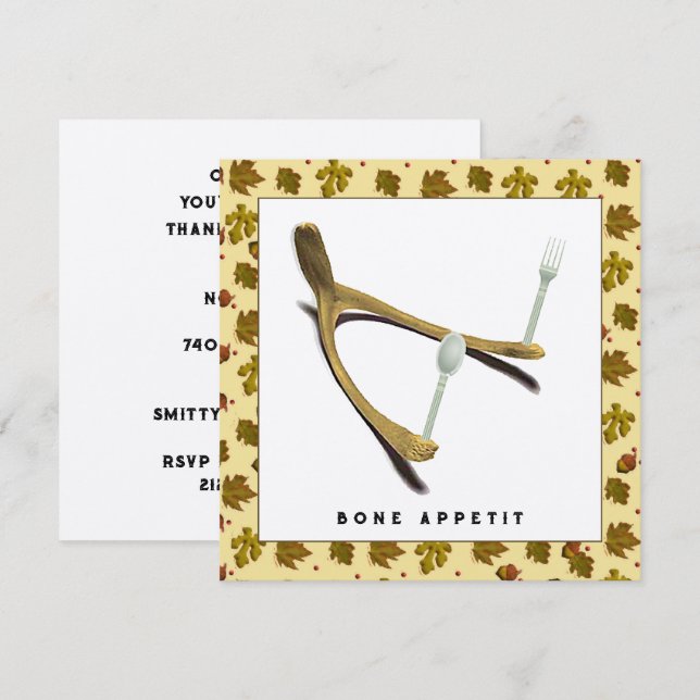 Invitación Día de Acción de Gracias (Anverso / Reverso)