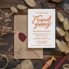 Invitación Día de Acción de Gracias Amistad Barrio de Potluck