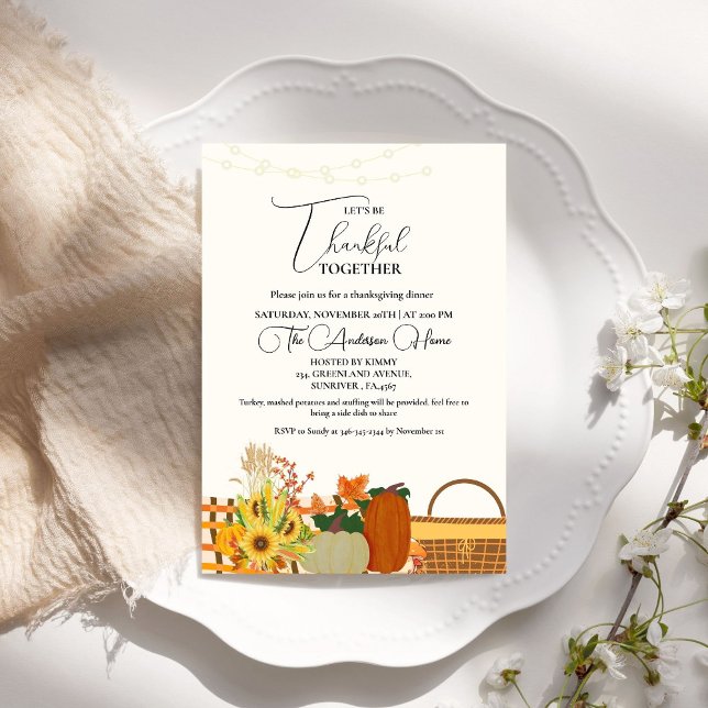 Invitación Día de Acción de Gracias Cae Calabaza fiesta de Tu (Subido por el creador)