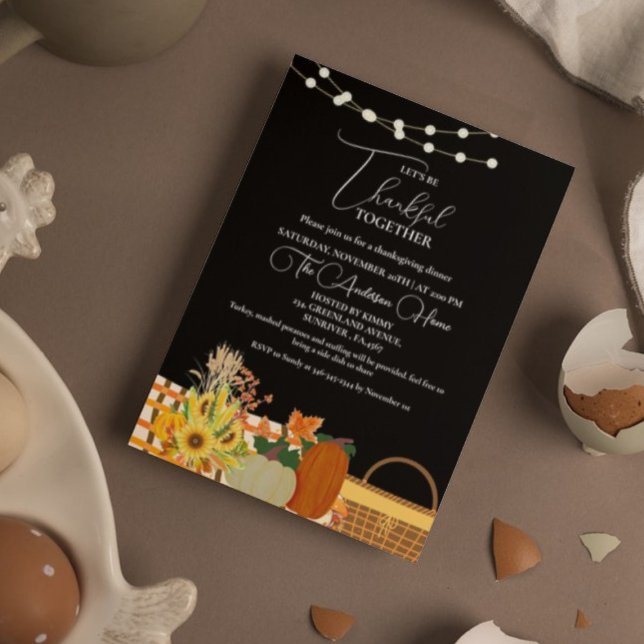 Invitación Día de Acción de Gracias Cae Calabaza fiesta de Tu (Subido por el creador)