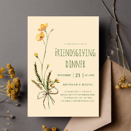 Invitación Día de Acción de Gracias Cena moderna de Día de Am