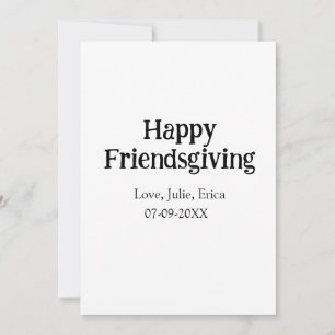 Invitación Día de acción de gracias con amigos felices agrega