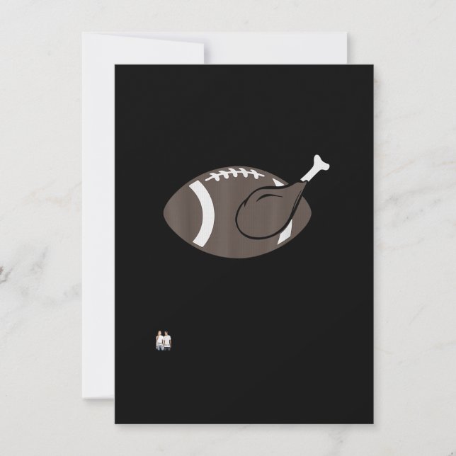 Invitación Día de Acción de Gracias de Fútbol en Turquía (Anverso)