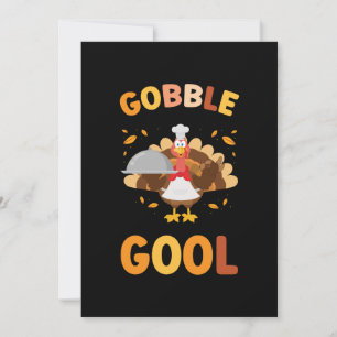 Invitación Día de Acción de Gracias de Gobblegool Turkey
