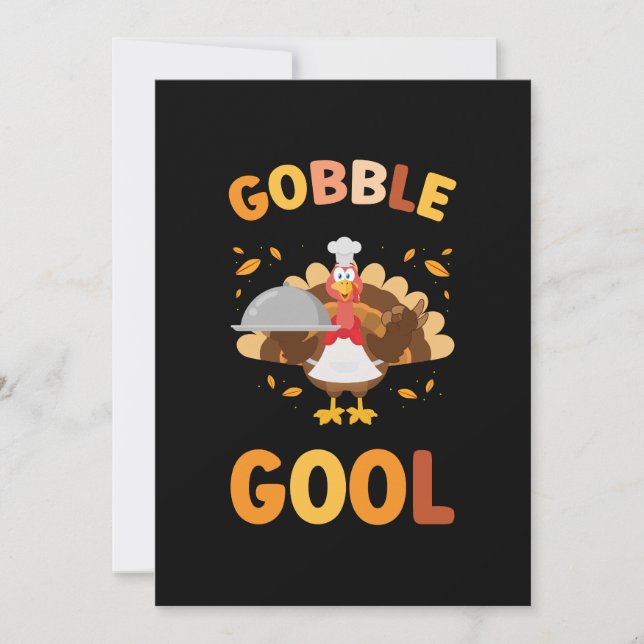 Invitación Día de Acción de Gracias de Gobblegool Turkey (Anverso)