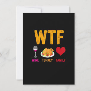 Invitación Día de Acción de Gracias de la Familia WTF Wine Tu