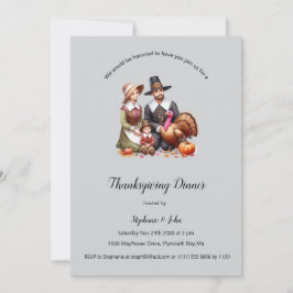 Invitación Día de Acción de Gracias de Padres Peregrinos Pers