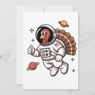 Invitación Día de Acción de Gracias del astronauta de Space T