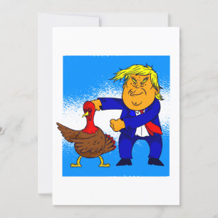 Invitación día de acción de gracias donald trump pavo diverti