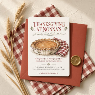 Invitación Día de Acción de Gracias en casa de Nonna Editoria