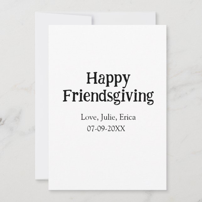 Invitación Día de acción de gracias entre amigos añadir nombr (Anverso)