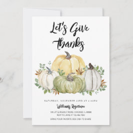 Invitación Día de Acción de Gracias Let's Give Thanks