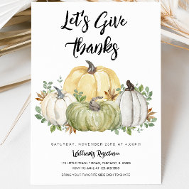 Invitación Día de Acción de Gracias Let's Give Thanks