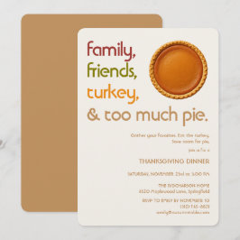 Invitación Día de Acción de Gracias moderno para familia, ami