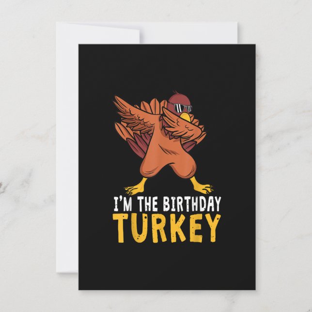 Invitación Día de Acción de Gracias Regalos de Cumpleaños Fun (Anverso)