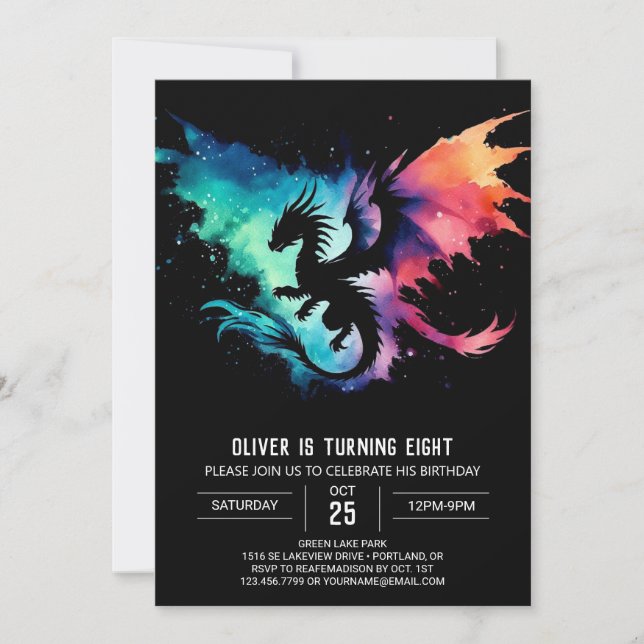 Invitación DÍA DE Aniversario del Dragón Pintado (Anverso)