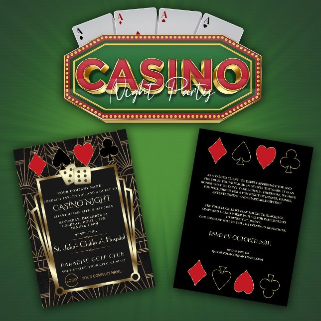 Invitación Día de Apreciación del Cliente de Casino Night Com (Subido por el creador)