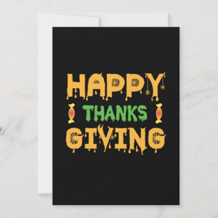 Invitación Día de brujas Feliz día de acción de gracias Cumpl