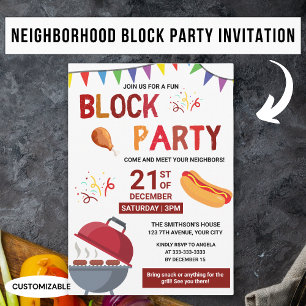 Invitación Día de campo Comida al aire libre Barbacoa Diversi