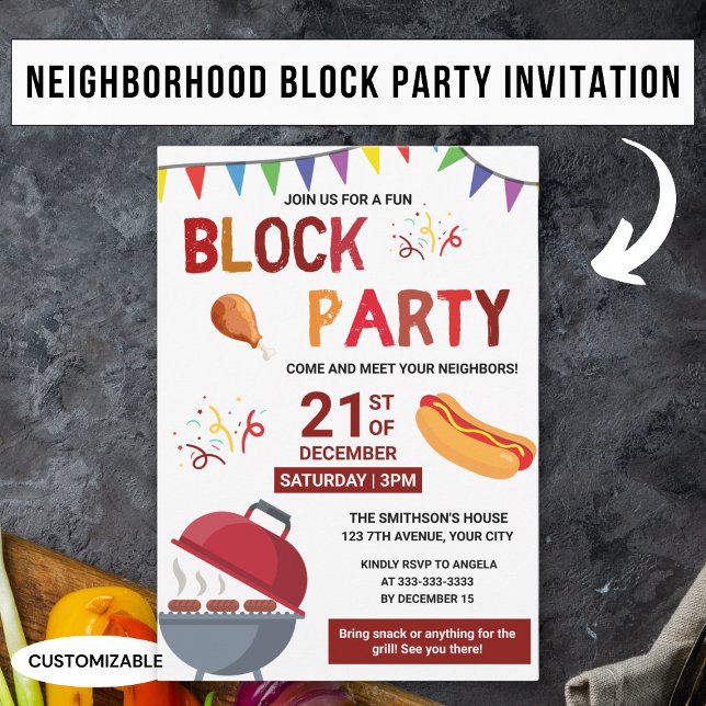 Invitación Día de campo Comida al aire libre Barbacoa Diversi (Subido por el creador)