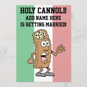 Invitación Día de Cañoli Bandera Italiana de Italia Despedida