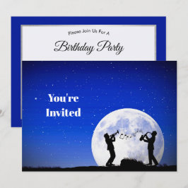 Invitación Día de cumpleaños de la luna llena azul