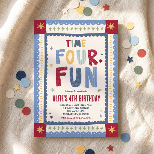 Invitación Día de Cumpleaños Divertido Niño Caprichoso Cumple